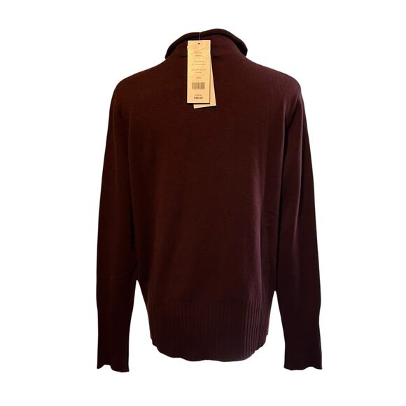 French Connection Babysoft Sweater SZ LG NWT Burgundy Pull Over Office Chic - Picture 1 of 8